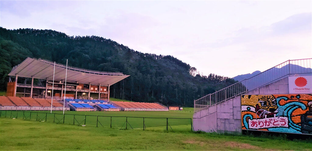 ２０１９年にラグビーＷ杯の試合が行われた釜石鵜住居復興スタジアム